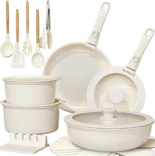 21-Piece Astercook Non-Stick Ceramic Cookware Set